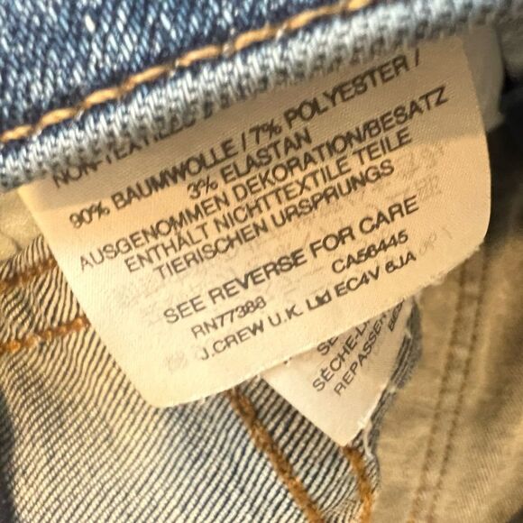 Madewell "10” High Rise Skinny" Womens Jeans Exposed Button Fly Raw Hem Size 28 - Picture 12 of 13